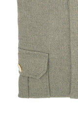 Camicia Safari Over in Flanella Verde Militare