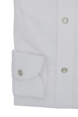 White Oxford Brush Shirt - Italian Cotton - Handmade in Italy