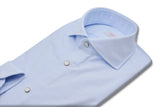Azure Oxford Brush Shirt - Italian Cotton - Handmade in Italy