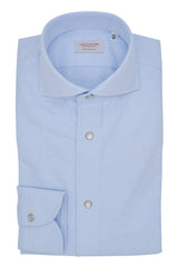 Azure Oxford Brush Shirt - Italian Cotton - Handmade in Italy