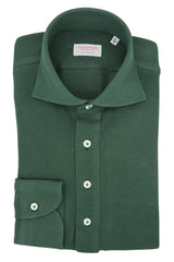 Polo Camicia Jersey Verde Fatta a Mano