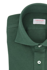 Polo Camicia Jersey Verde Fatta a Mano