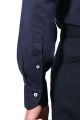 Blue Jersey Polo Shirt Handmade