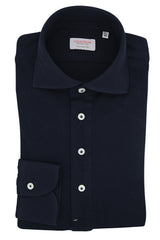 Blue Jersey Polo Shirt Handmade