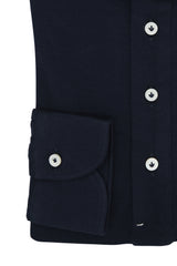 Blue Jersey Polo Shirt Handmade