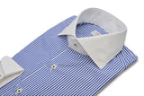 White Collar Striped Popeline Shirt