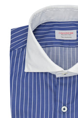 White Collar Striped Twill Shirt