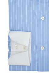 White Collar Striped Twill Shirt