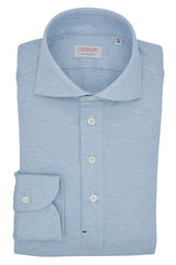 Polo Shirt Azure in Cashmere and Cotton - Italian Cotton Cashmere- Handmade in Italy - SAVE35