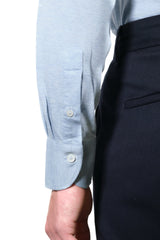 Polo Shirt Azure in Cashmere and Cotton - Italian Cotton Cashmere- Handmade in Italy - SAVE35