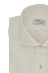 Cream Wool and Cotton Shirt- Italian Cotton Wool - Handmade in Italy