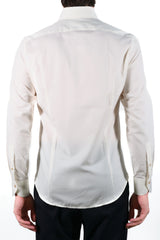 Cream Wool and Cotton Shirt- Italian Cotton Wool - Handmade in Italy