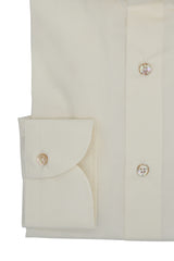 Cream Wool and Cotton Shirt- Italian Cotton Wool - Handmade in Italy