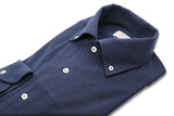 One Piece Button Down Blue Jersey Shirt