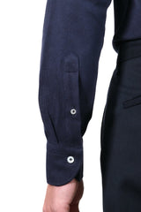 One Piece Button Down Blue Jersey Shirt