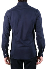 One Piece Button Down Blue Jersey Shirt