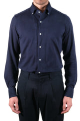 One Piece Button Down Blue Jersey Shirt