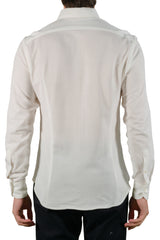 One Piece Button Down White Jersey Shirt