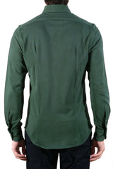 One Piece Button Down Green Jersey Shirt