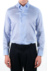 One Piece Button Down Fine Stripe Popeline Shirt