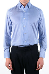 One Piece Button Down Fine Stripe Popeline Shirt