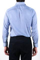 One Piece Button Down Fine Stripe Popeline Shirt