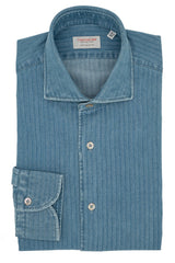 Embossed Denim Light Blue Shirt