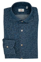 Damask Blue Denim Shirt