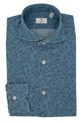Damask Light Blue Denim Shirt