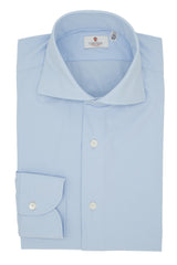 Camicia no stiro tessuto tecnico azzurra