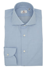 Dobby Shirt Azure Rhombs