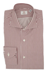 Striped Twill Shirt Red