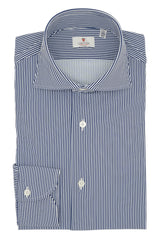 Striped Blue No Iron Techincal Fabrics Shirt