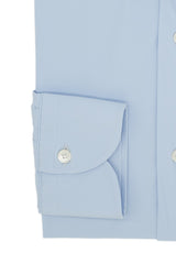 Camicia no stiro tessuto tecnico azzurra