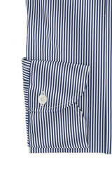 Striped Blue No Iron Techincal Fabrics Shirt