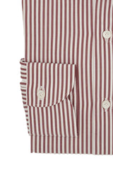 Striped Twill Shirt Red