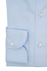 Azure Twill Solid Shirt Handmade