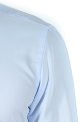 Azure Twill Solid Shirt Handmade