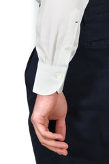 White Twill Solid Shirt Handmade