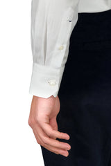 White Twill Solid Shirt Handmade