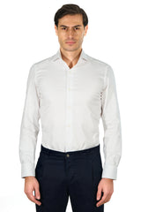 White Twill Solid Shirt Handmade
