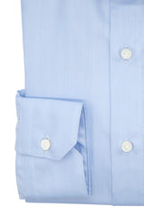 Azure Twill Solid Shirt Handmade