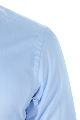 Azure Twill Solid Shirt Handmade