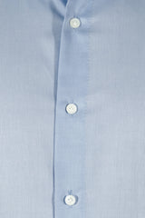 Camicia Tinta Unita Oxford Celeste Fatta a Mano