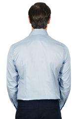 Camicia Tinta Unita Oxford Celeste Fatta a Mano