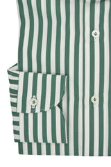 Bold Striped Popeline Shirt Green