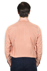 Bold Striped Popeline Shirt Orange