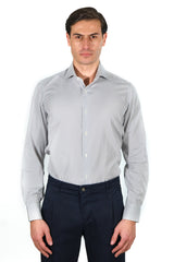Striped Popeline Shirt Grey