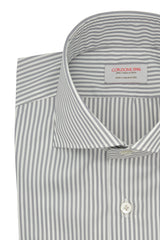 Striped Popeline Shirt Grey