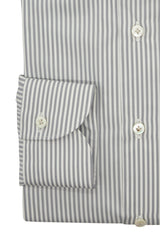 Striped Popeline Shirt Grey